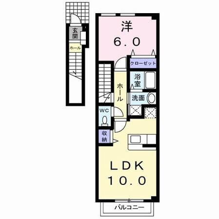 群馬総社駅 徒歩27分 2階の物件間取画像